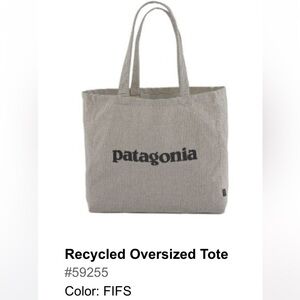 Patagonia Recycled Oversized Tote